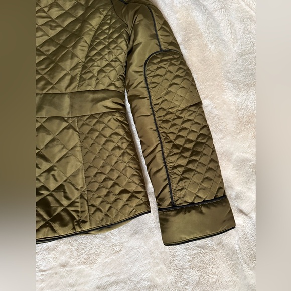 Olive Quilted Women's Jacket size 8 - Picture 4 of 12
